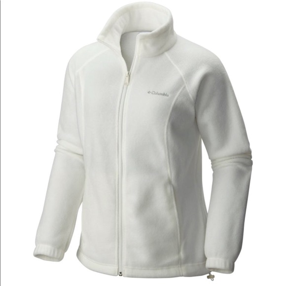Columbia Sweaters - Columbia women’s cream full zip fleece sweater S